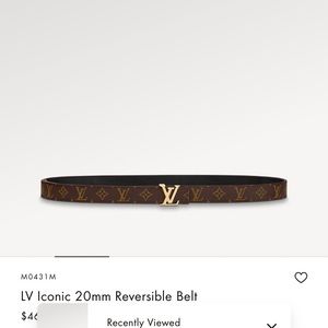 LV Iconic 20mm Reversible Belt